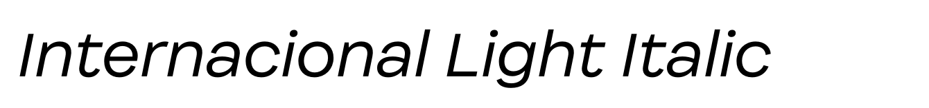 Internacional Light Italic image